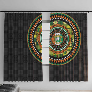 Ivory Coast African Tribal Pattern Window Curtain Chest Arm Tattoo