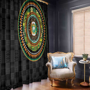 Ivory Coast African Tribal Pattern Window Curtain Chest Arm Tattoo