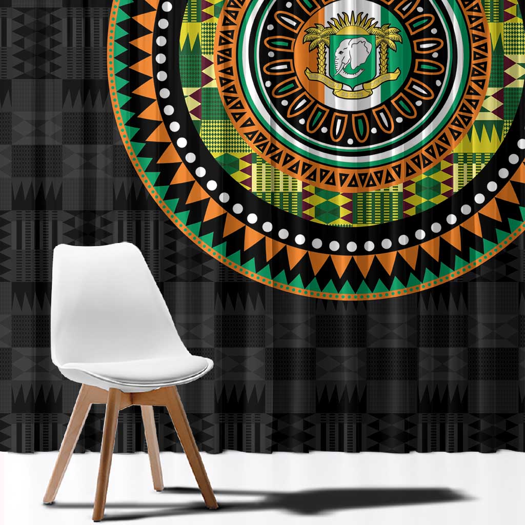 Ivory Coast African Tribal Pattern Window Curtain Chest Arm Tattoo