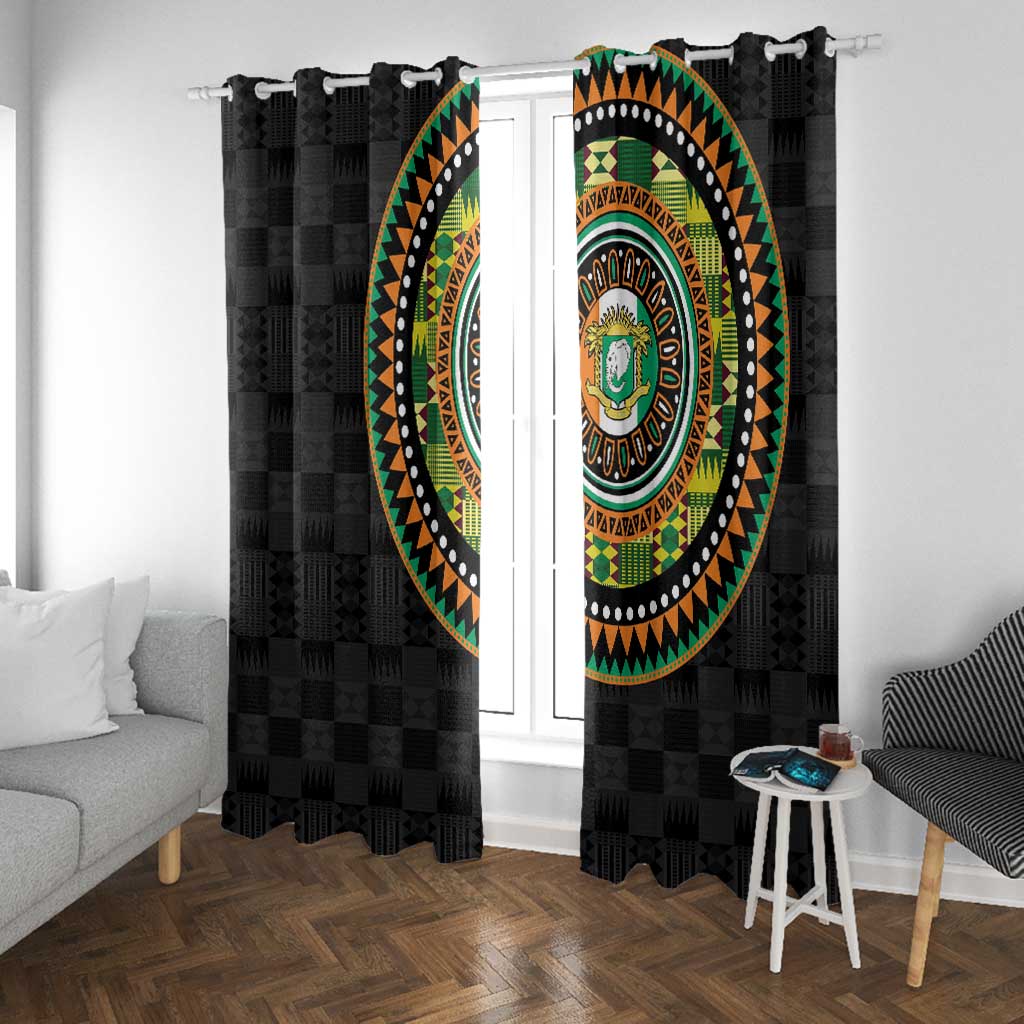 Ivory Coast African Tribal Pattern Window Curtain Chest Arm Tattoo
