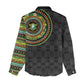 Ivory Coast African Tribal Pattern Women Casual Shirt Chest Arm Tattoo