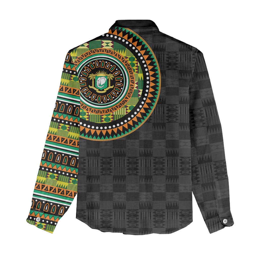 Ivory Coast African Tribal Pattern Women Casual Shirt Chest Arm Tattoo