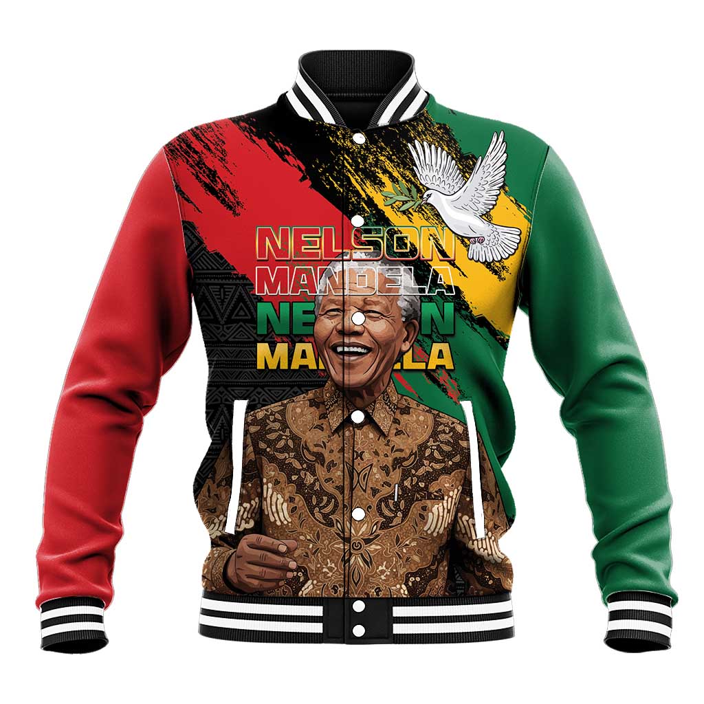 Nelson Mandela Day Baseball Jacket Pan African Flag - African Pride