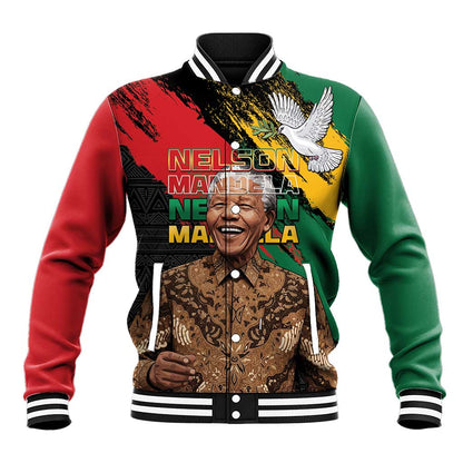 Nelson Mandela Day Baseball Jacket Pan African Flag - African Pride