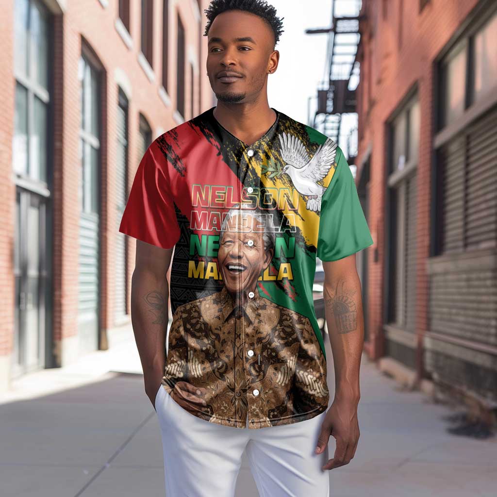 Nelson Mandela Day Baseball Jersey Pan African Flag - African Pride