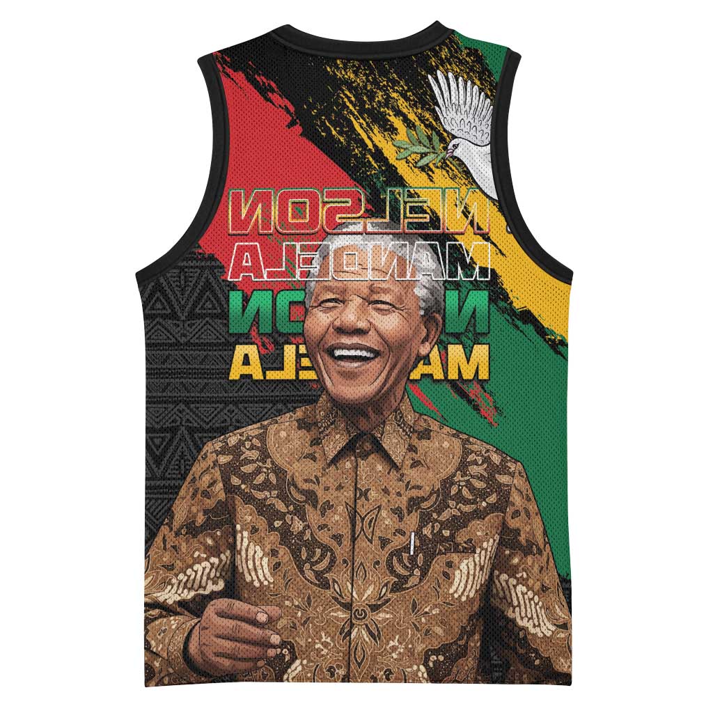 Nelson Mandela Day Basketball Jersey Pan African Flag - African Pride