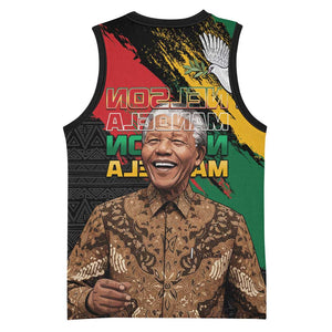 Nelson Mandela Day Basketball Jersey Pan African Flag - African Pride