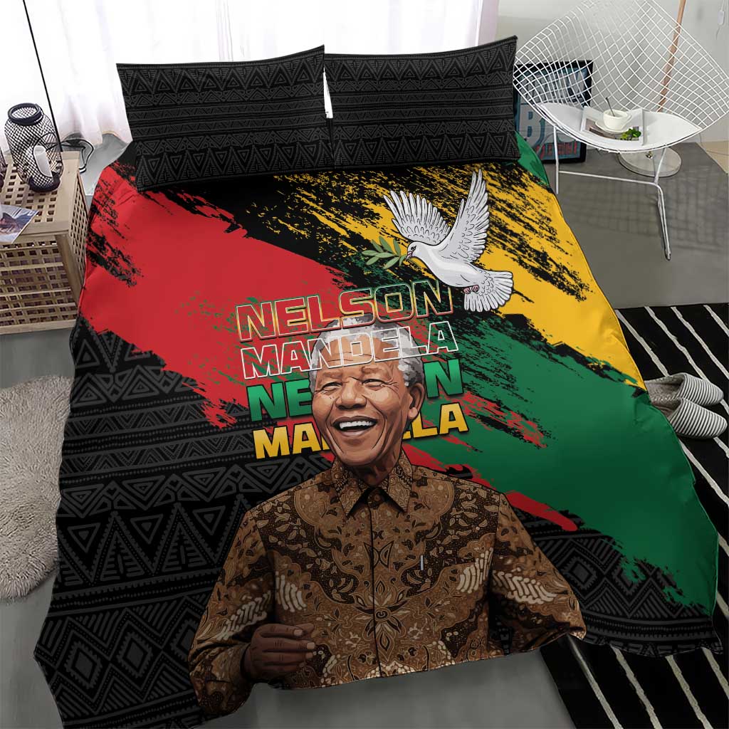 Nelson Mandela Day Bedding Set Pan African Flag - African Pride