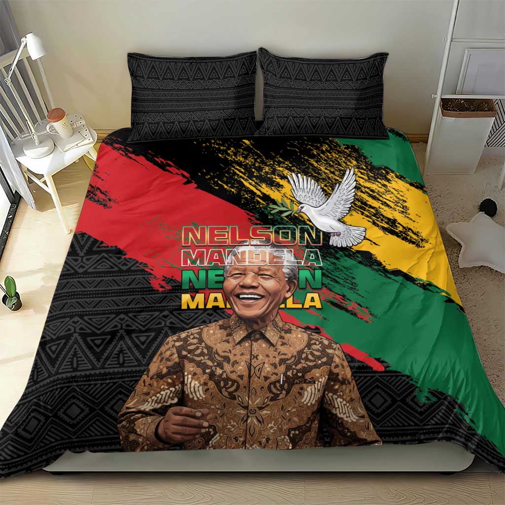 Nelson Mandela Day Bedding Set Pan African Flag - African Pride
