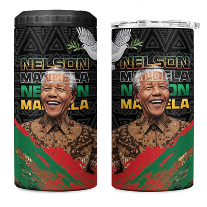 Nelson Mandela Day 4 in 1 Can Cooler Tumbler Pan African Flag LT15
