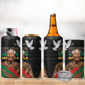 Nelson Mandela Day 4 in 1 Can Cooler Tumbler Pan African Flag LT15