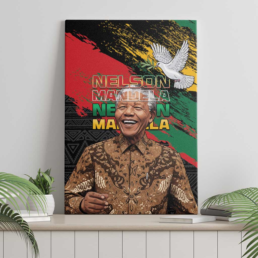 Nelson Mandela Day Canvas Wall Art Pan African Flag - African Pride