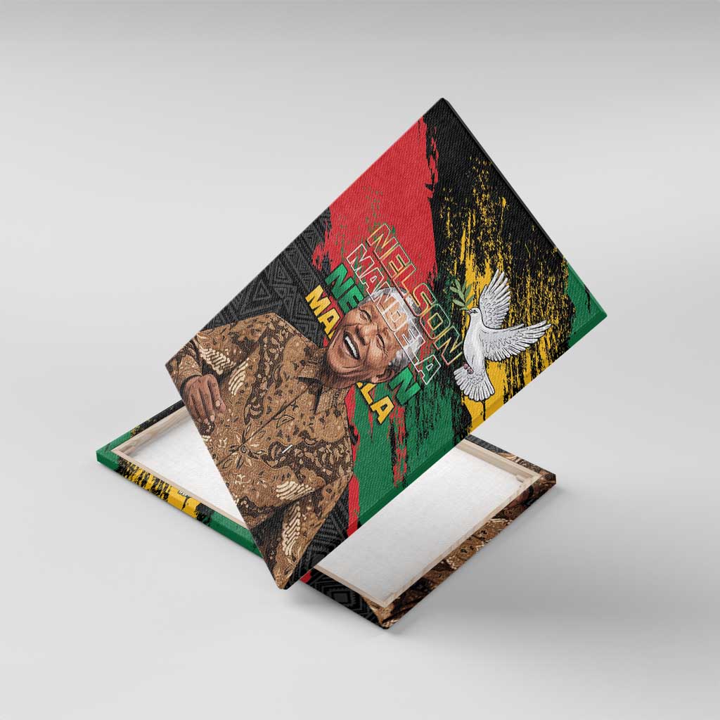 Nelson Mandela Day Canvas Wall Art Pan African Flag - African Pride