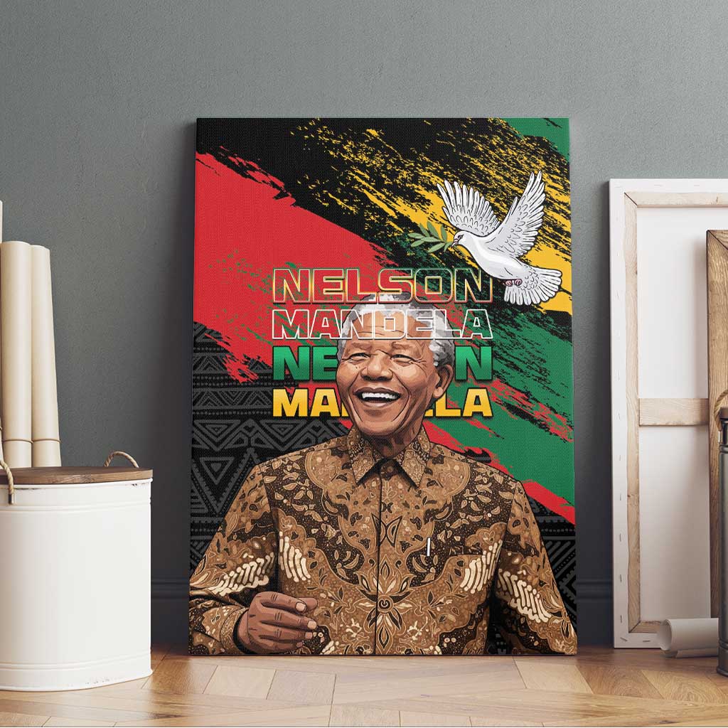 Nelson Mandela Day Canvas Wall Art Pan African Flag - African Pride