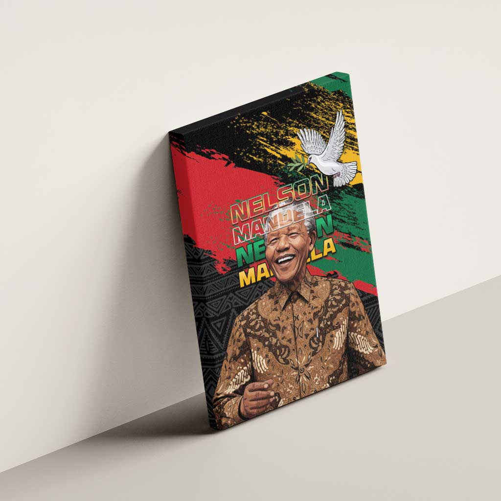 Nelson Mandela Day Canvas Wall Art Pan African Flag - African Pride