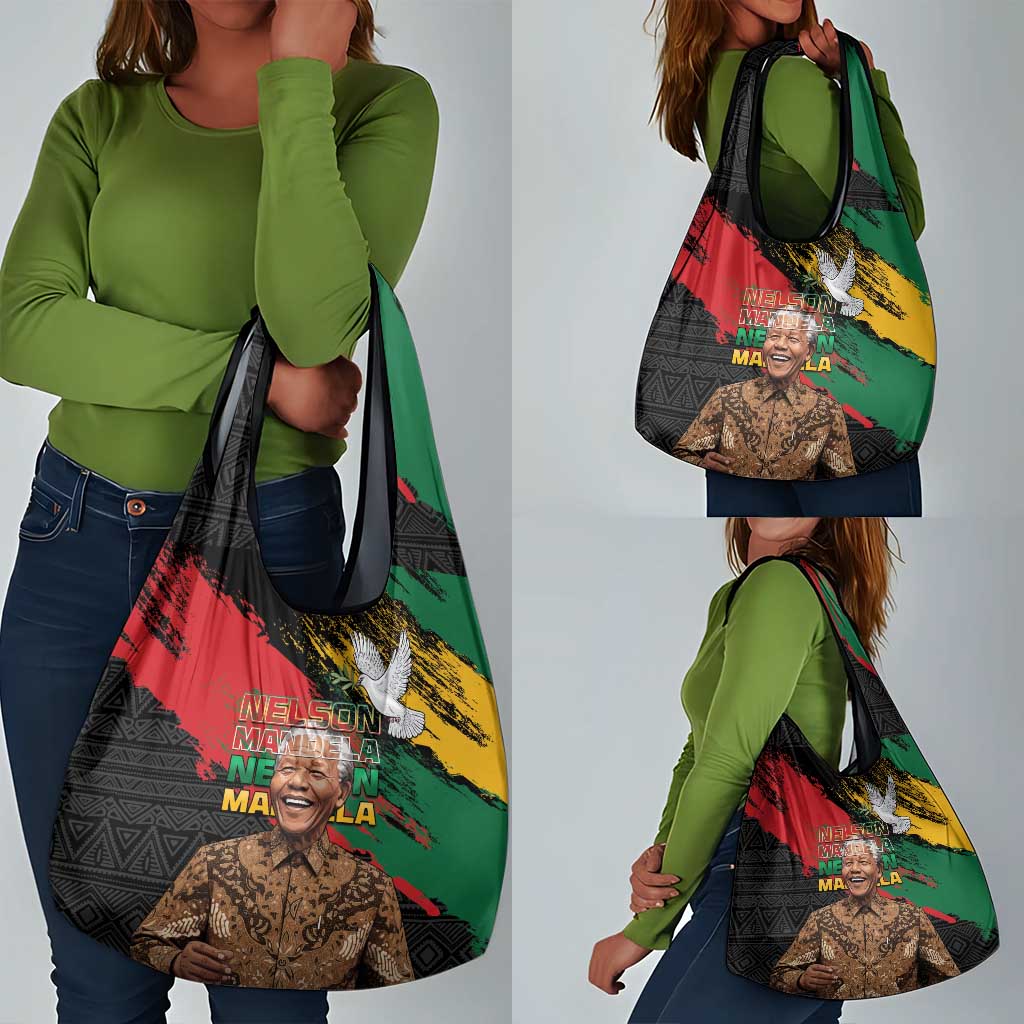 Nelson Mandela Day Grocery Bag Pan African Flag - African Pride