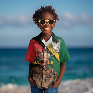 Nelson Mandela Day Kid Hawaiian Shirt Pan African Flag - African Pride