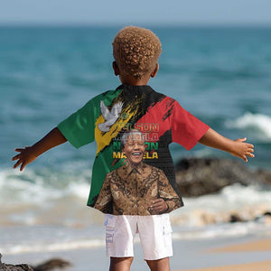Nelson Mandela Day Kid Hawaiian Shirt Pan African Flag - African Pride