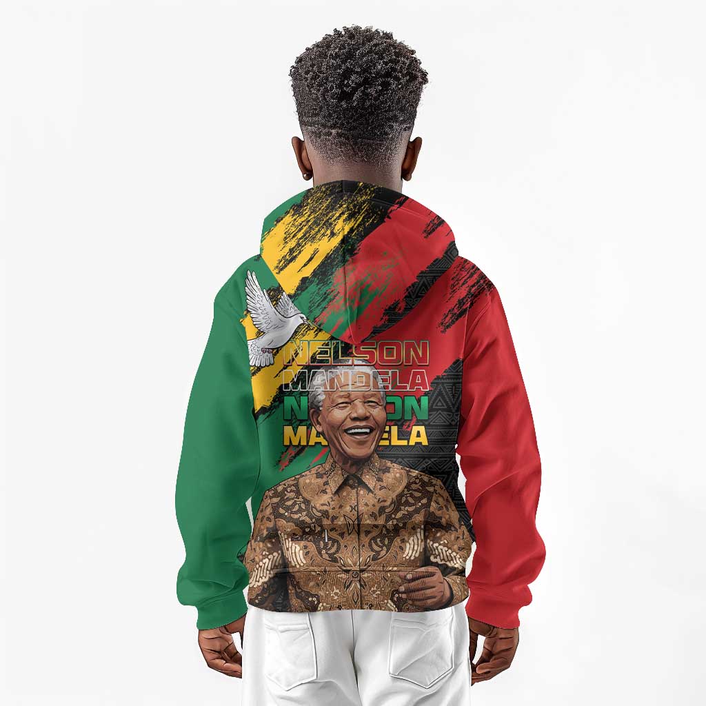 Nelson Mandela Day Kid Hoodie Pan African Flag - African Pride