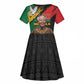 Nelson Mandela Day Kid Short Sleeve Dress Pan African Flag - African Pride