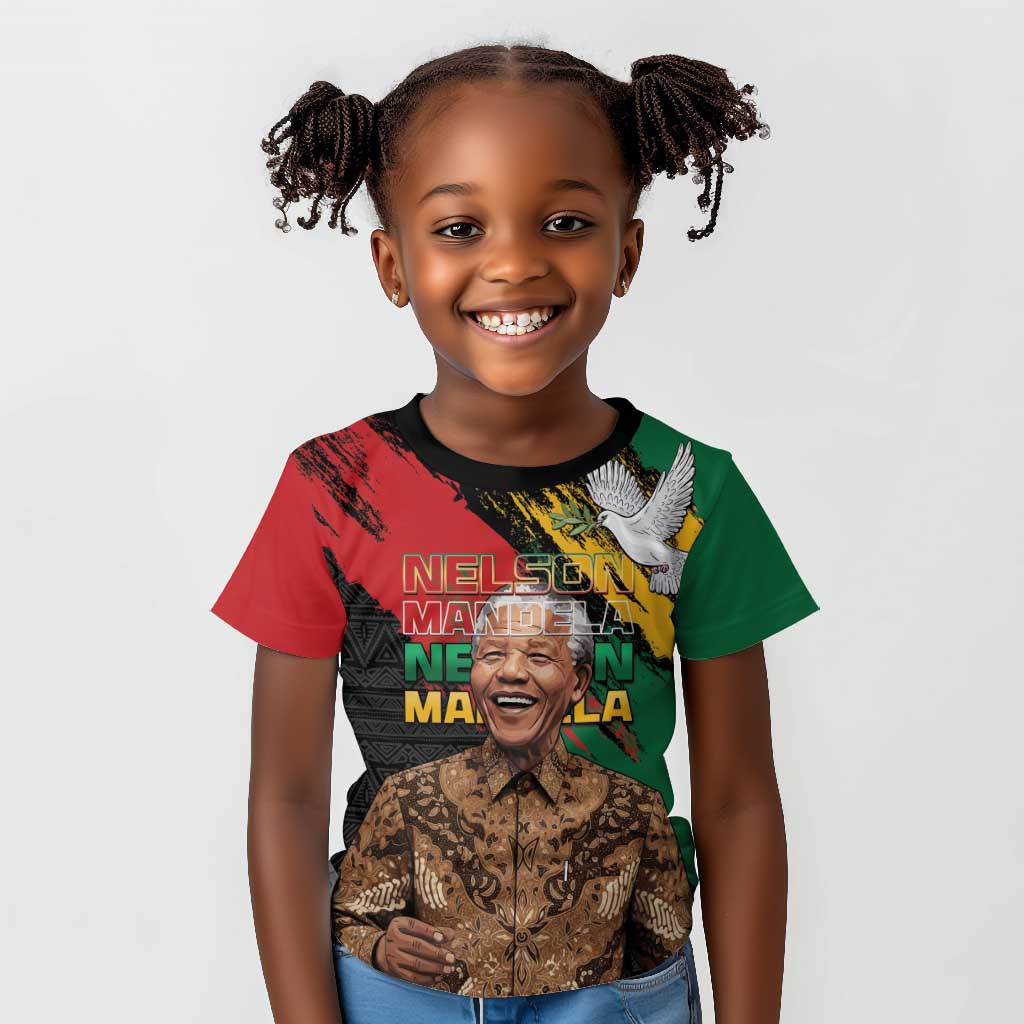 Nelson Mandela Day Kid T shirt Pan African Flag - African Pride
