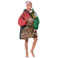 Nelson Mandela Day Kid Wearable Blanket Hoodie Pan African Flag - African Pride