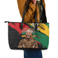 Nelson Mandela Day Leather Tote Bag Pan African Flag - African Pride