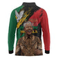Nelson Mandela Day Long Sleeve Polo Shirt Pan African Flag - African Pride