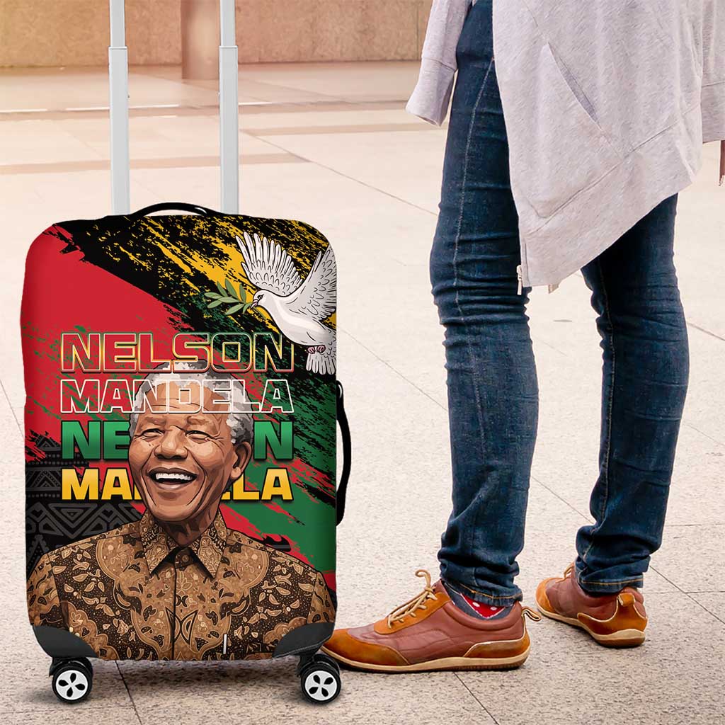 Nelson Mandela Day Luggage Cover Pan African Flag - African Pride