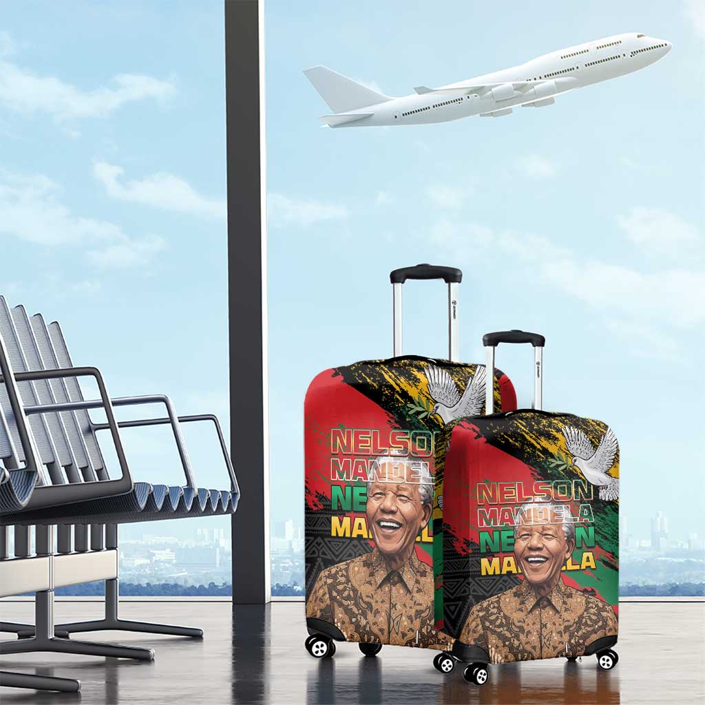 Nelson Mandela Day Luggage Cover Pan African Flag - African Pride