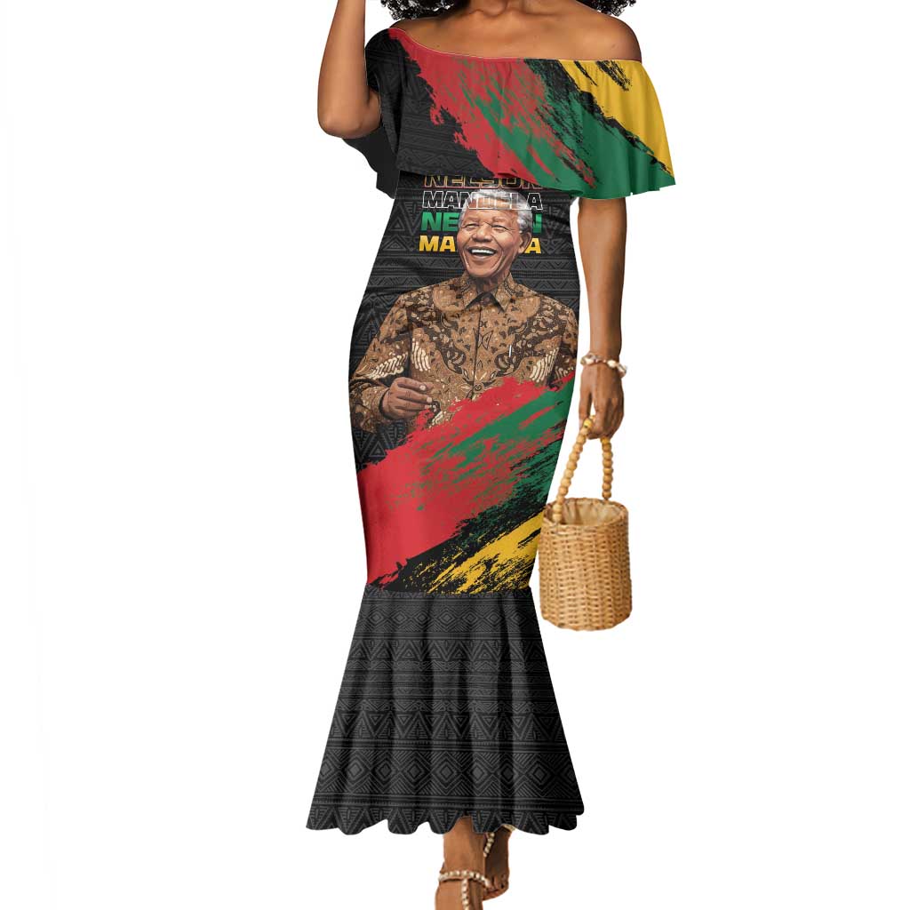 Nelson Mandela Day Mermaid Dress Pan African Flag - African Pride
