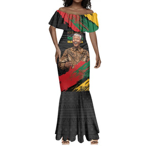 Nelson Mandela Day Mermaid Dress Pan African Flag - African Pride