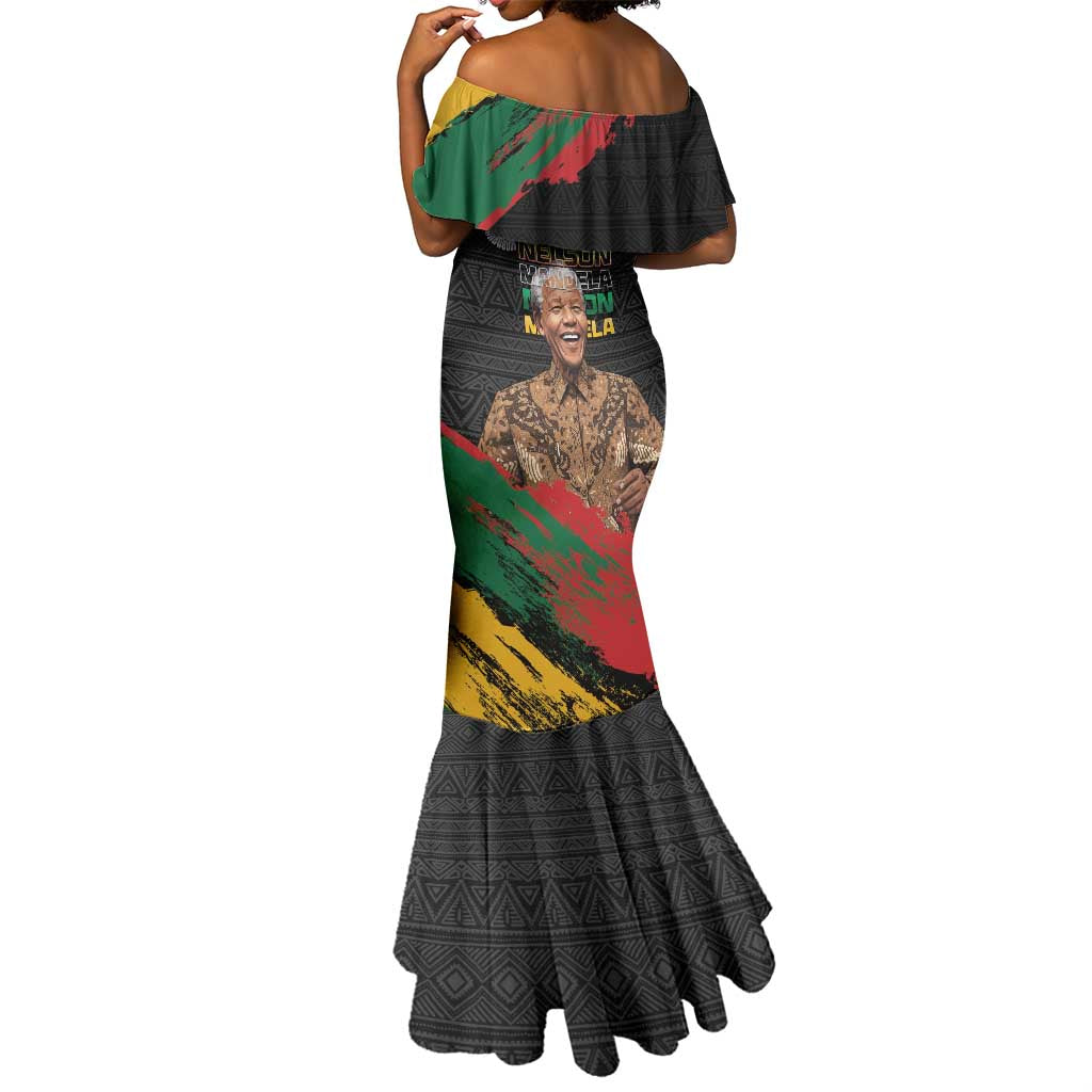 Nelson Mandela Day Mermaid Dress Pan African Flag - African Pride