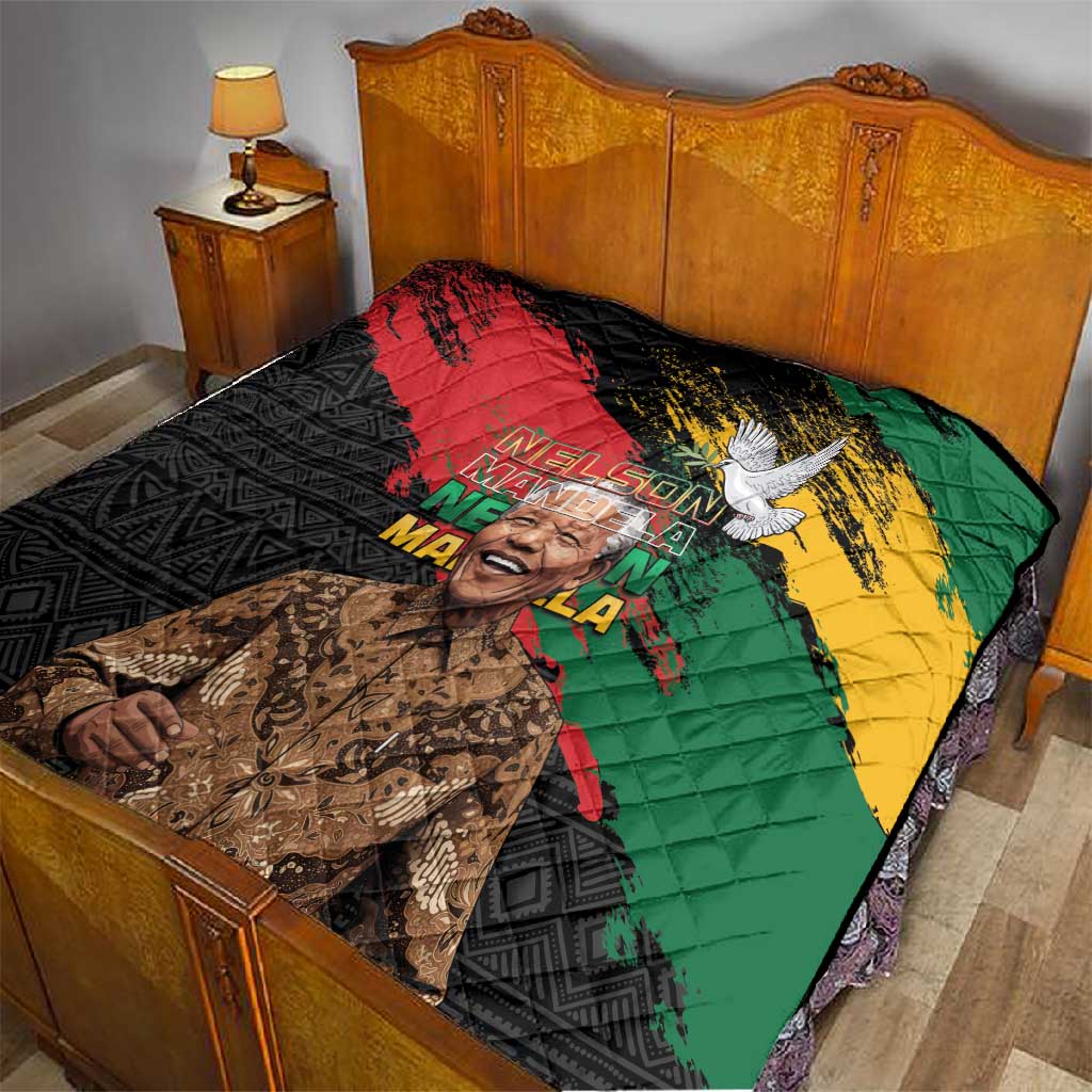 Nelson Mandela Day Quilt Pan African Flag - African Pride