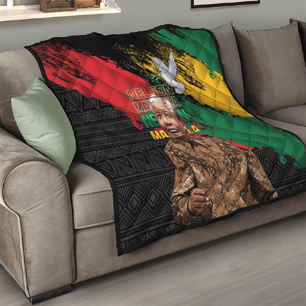 Nelson Mandela Day Quilt Pan African Flag - African Pride