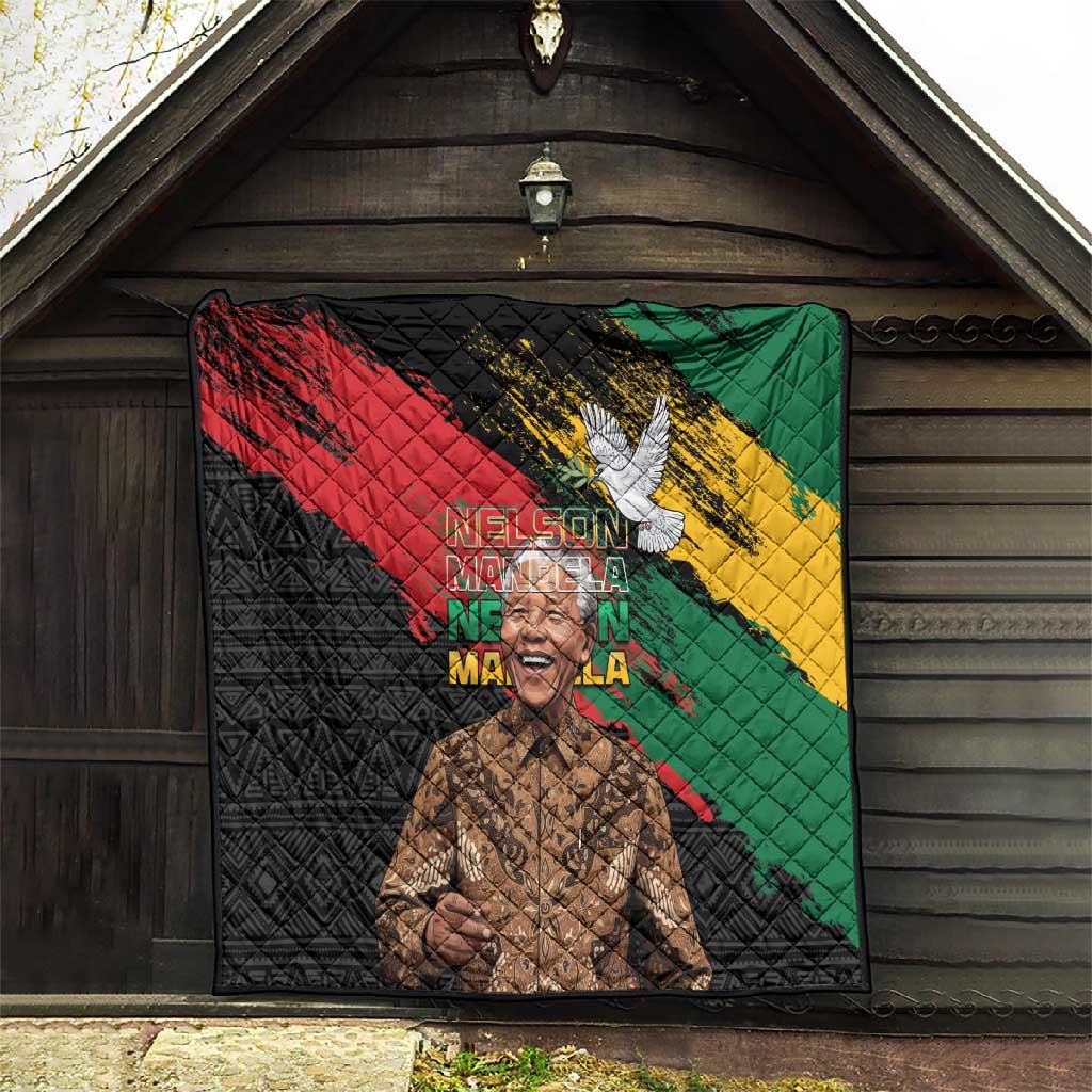 Nelson Mandela Day Quilt Pan African Flag - African Pride