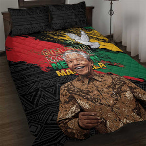 Nelson Mandela Day Quilt Bed Set Pan African Flag - African Pride