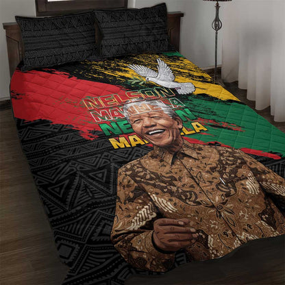 Nelson Mandela Day Quilt Bed Set Pan African Flag - African Pride