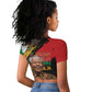 Nelson Mandela Day Raglan Cropped T shirt Pan African Flag - African Pride