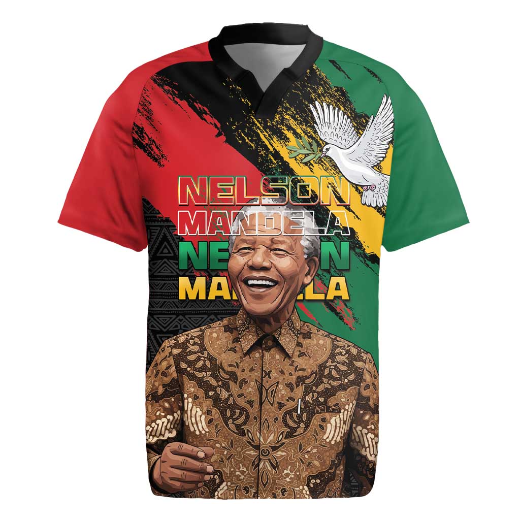 Nelson Mandela Day Rugby Jersey Pan African Flag - African Pride