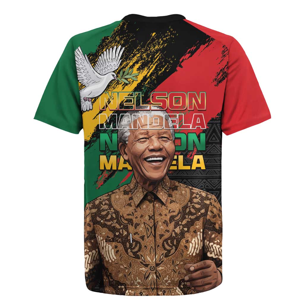 Nelson Mandela Day Rugby Jersey Pan African Flag - African Pride