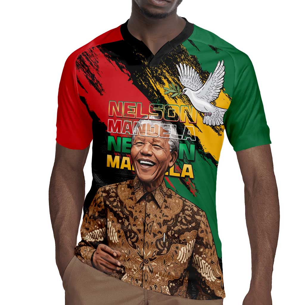 Nelson Mandela Day Rugby Jersey Pan African Flag - African Pride