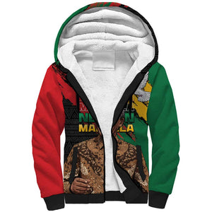 Nelson Mandela Day Sherpa Hoodie Pan African Flag - African Pride
