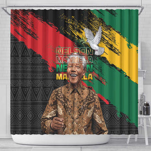 Nelson Mandela Day Shower Curtain Pan African Flag - African Pride