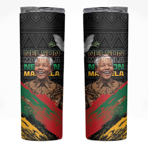 Nelson Mandela Day Skinny Tumbler Pan African Flag LT15