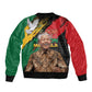 Nelson Mandela Day Sleeve Zip Bomber Jacket Pan African Flag - African Pride