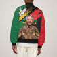Nelson Mandela Day Sleeve Zip Bomber Jacket Pan African Flag - African Pride