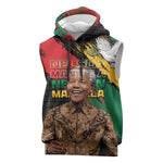 Nelson Mandela Day Sleeveless Hoodie Pan African Flag - African Pride