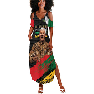 Nelson Mandela Day Summer Maxi Dress Pan African Flag - African Pride