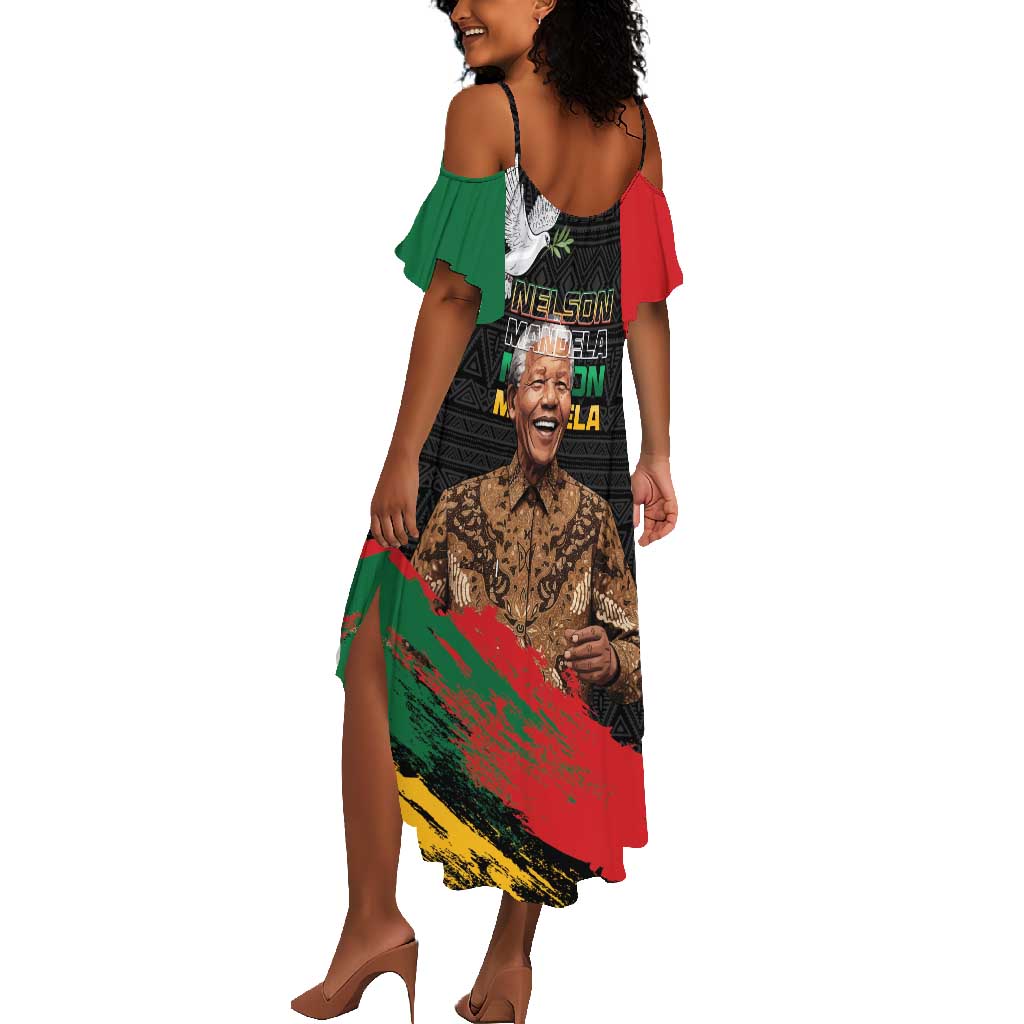 Nelson Mandela Day Summer Maxi Dress Pan African Flag - African Pride